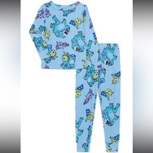 Playful Blue Monster Kids Pajama Set